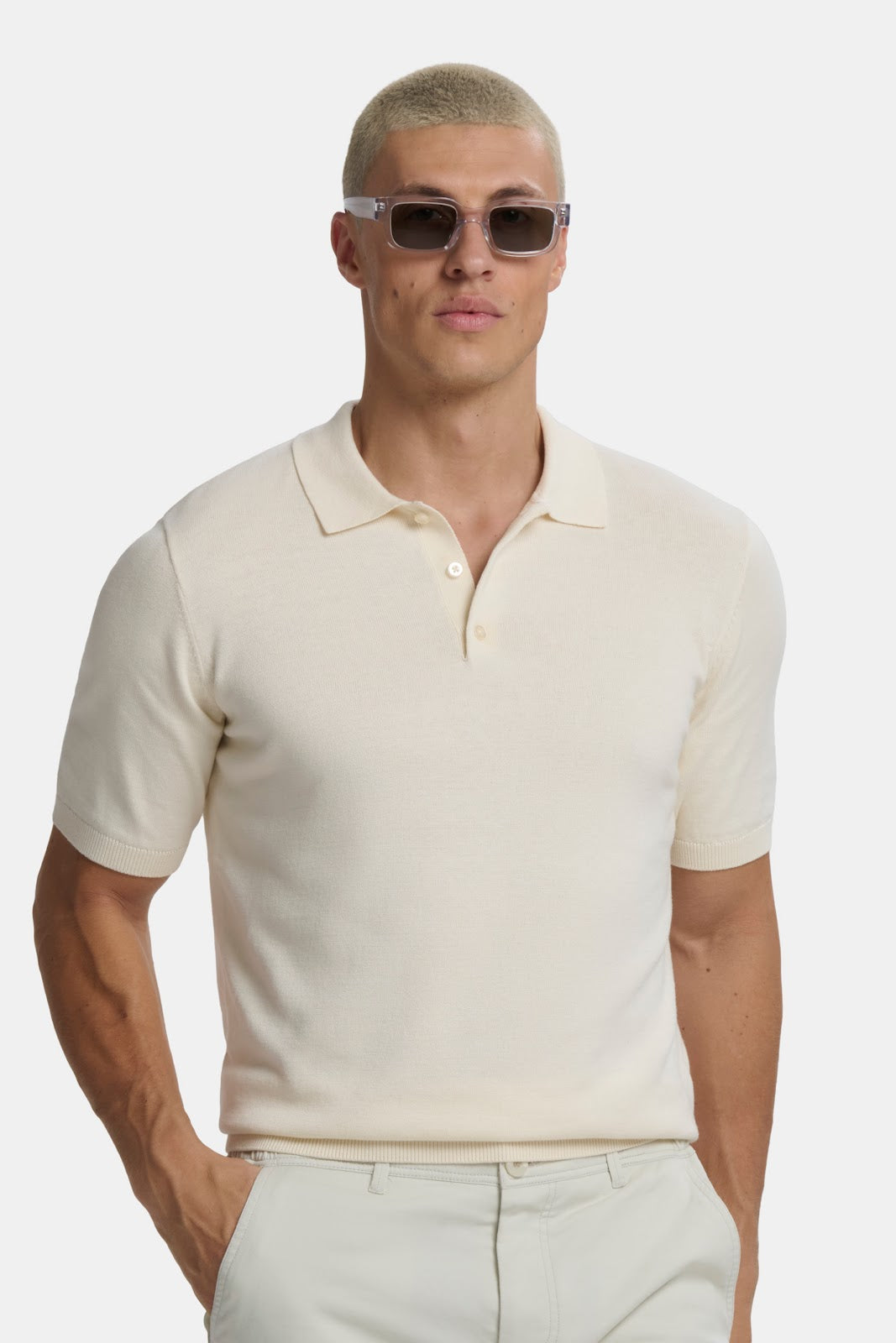 Santoni polo de manga corta