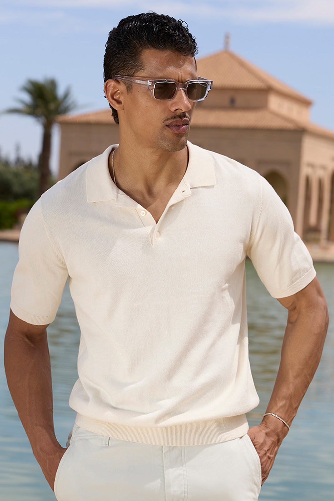 Santoni polo de manga corta