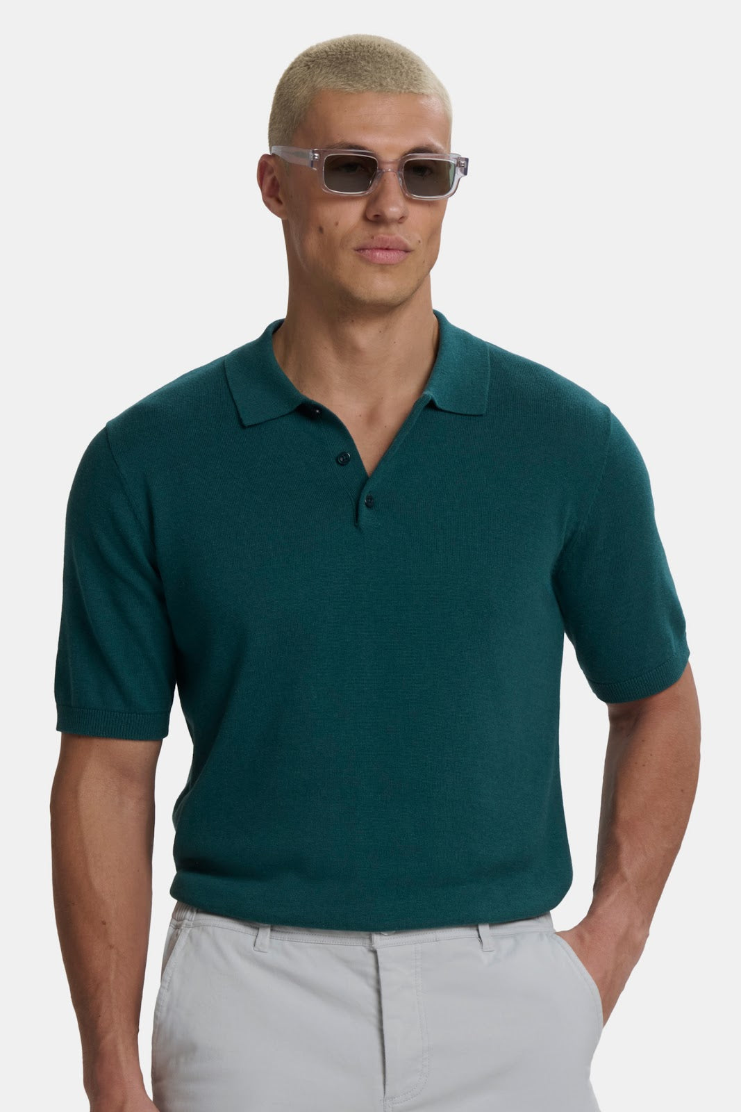 Santoni polo de manga corta
