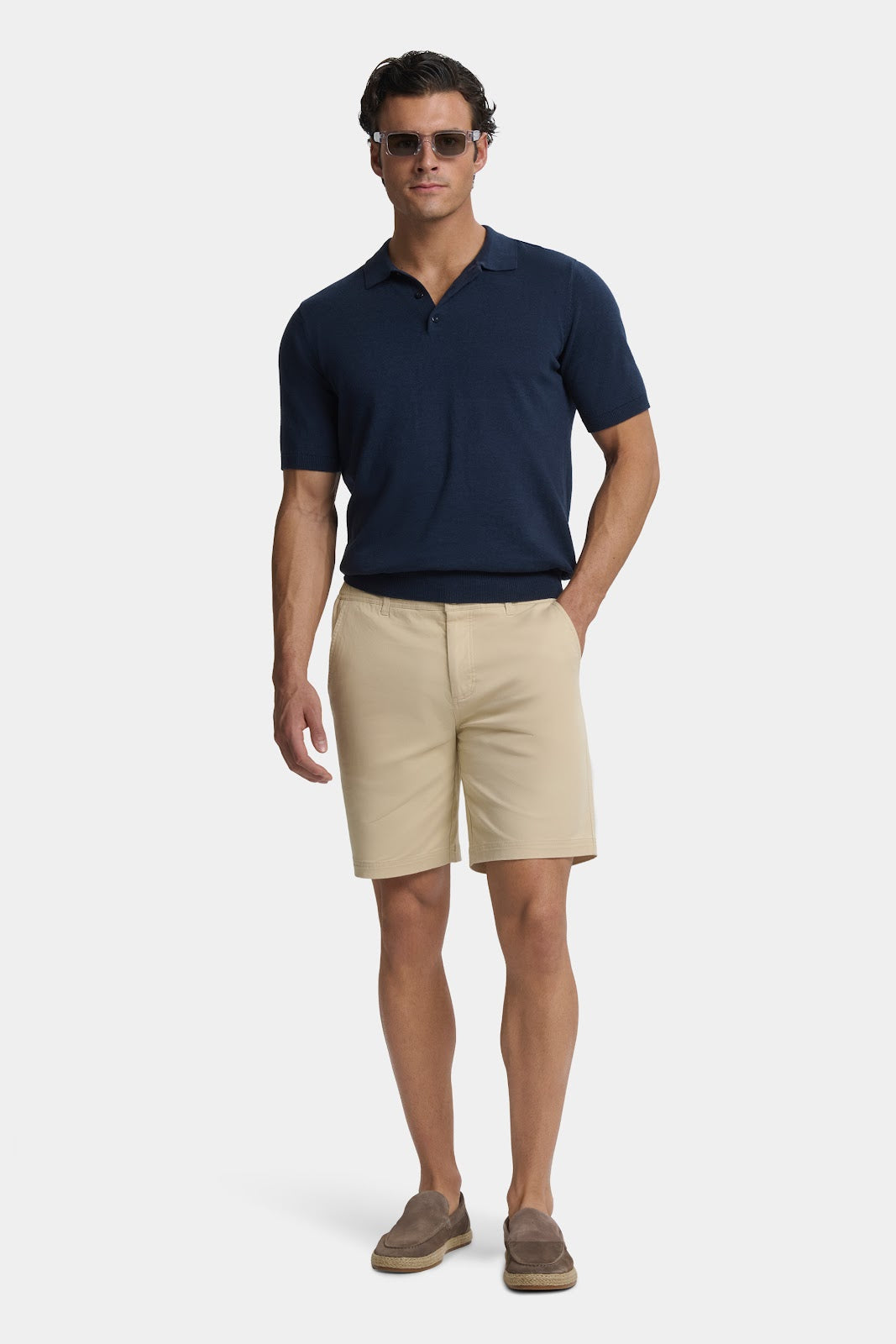 Santoni polo de manga corta