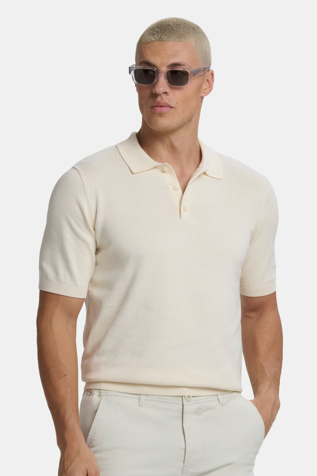 Santoni polo de manga corta