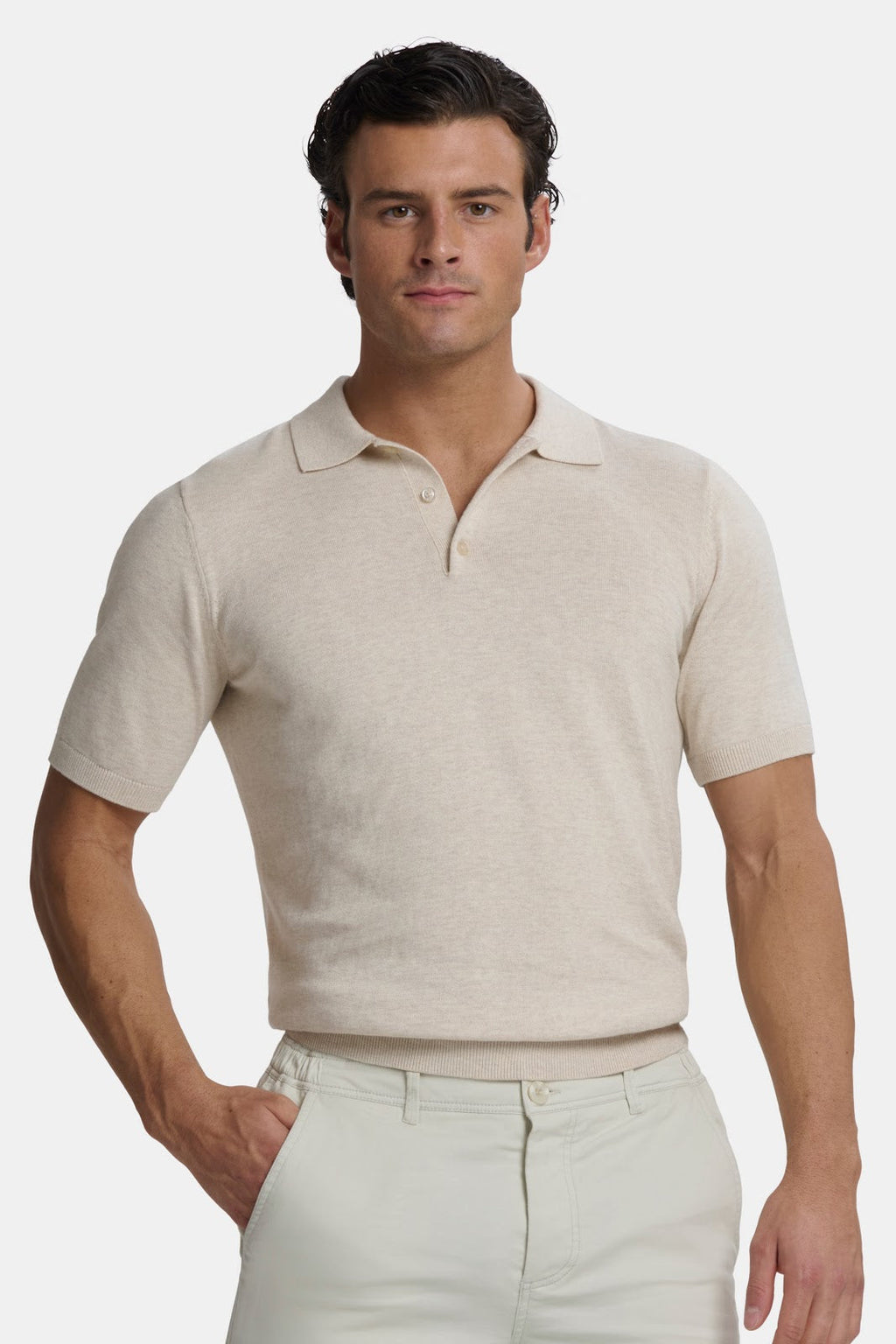 Santoni polo de manga corta