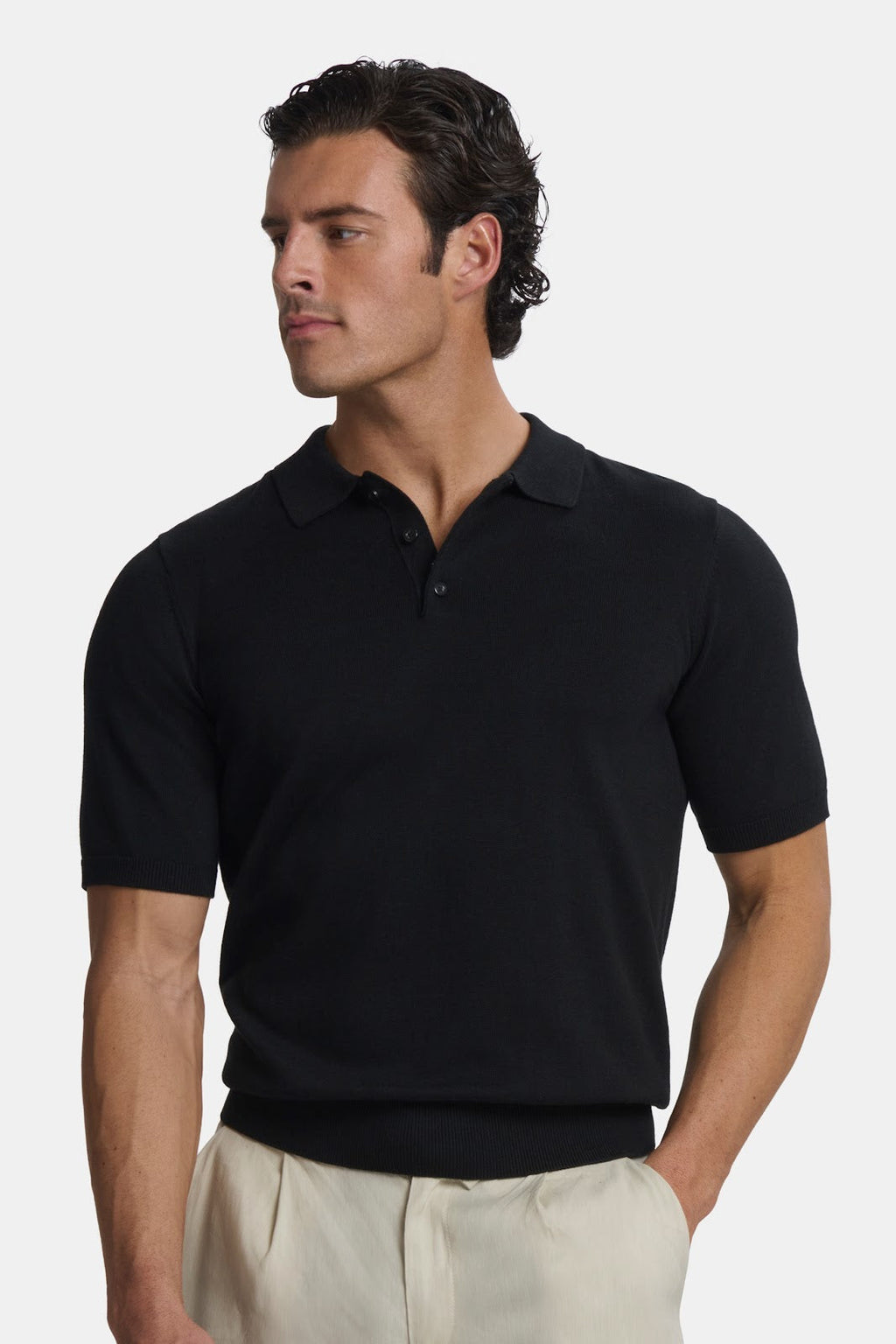 Santoni polo de manga corta