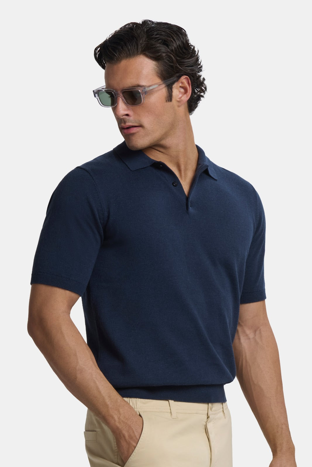 Santoni polo de manga corta