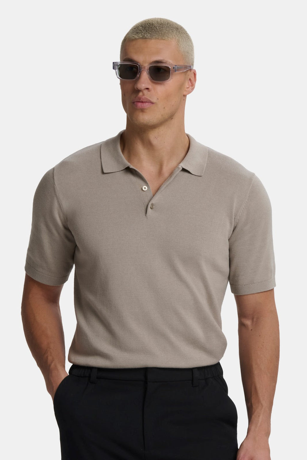 Santoni polo de manga corta