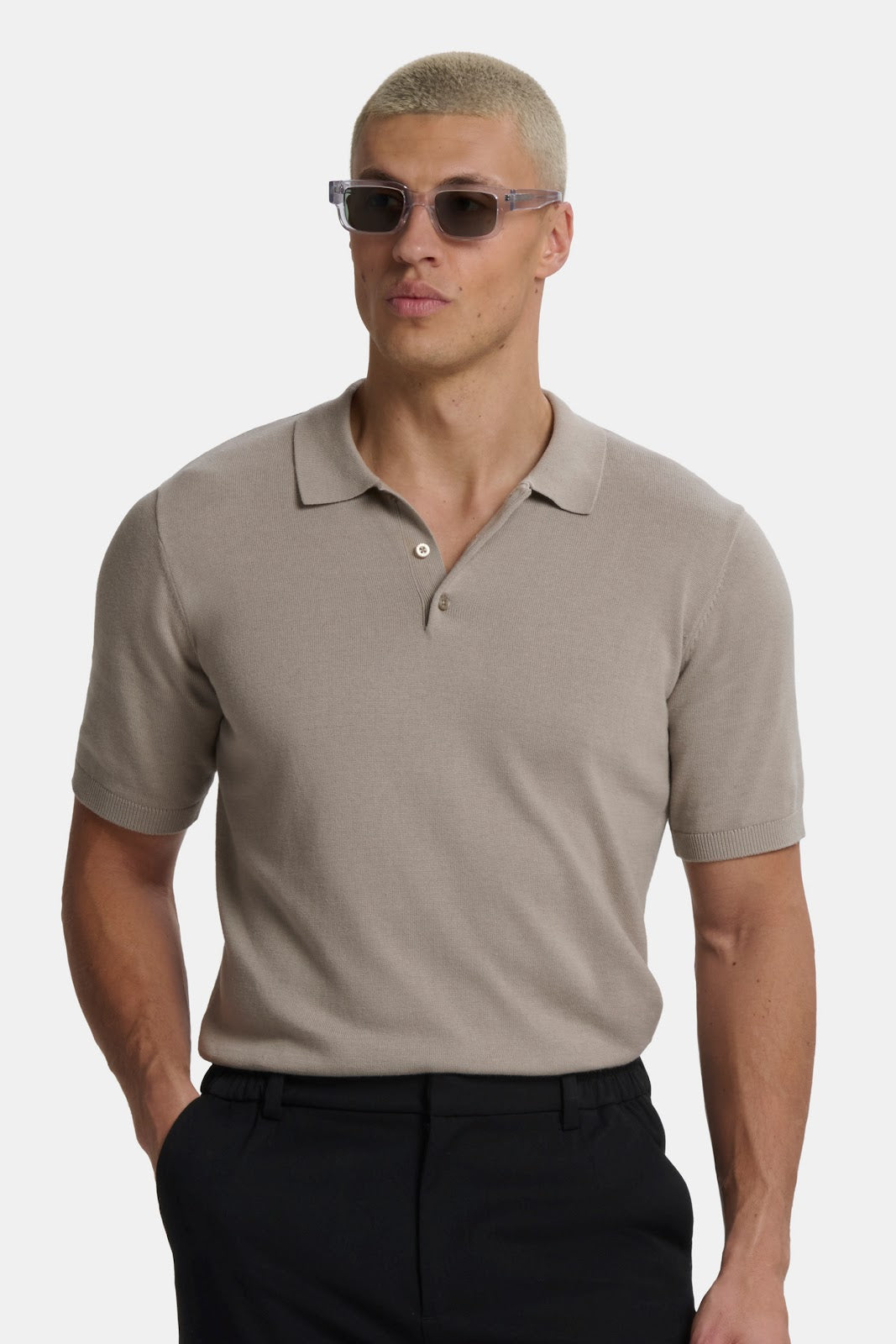 Santoni polo de manga corta