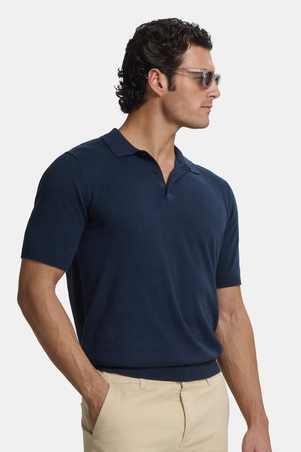 Santoni polo de manga corta