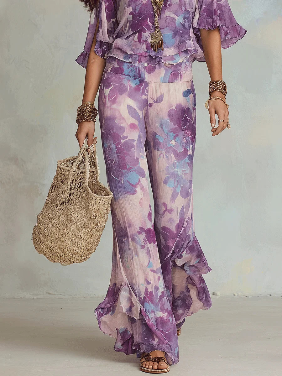 Completo floreale boho – l'eleganza dell’estate in due pezzi