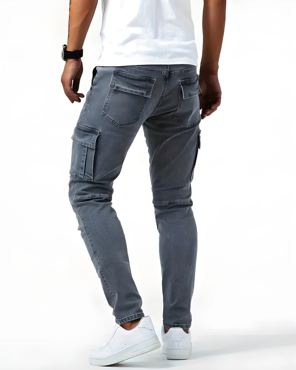 Pantalón Cargo Elástico Azul Marino - Cómodo y Práctico