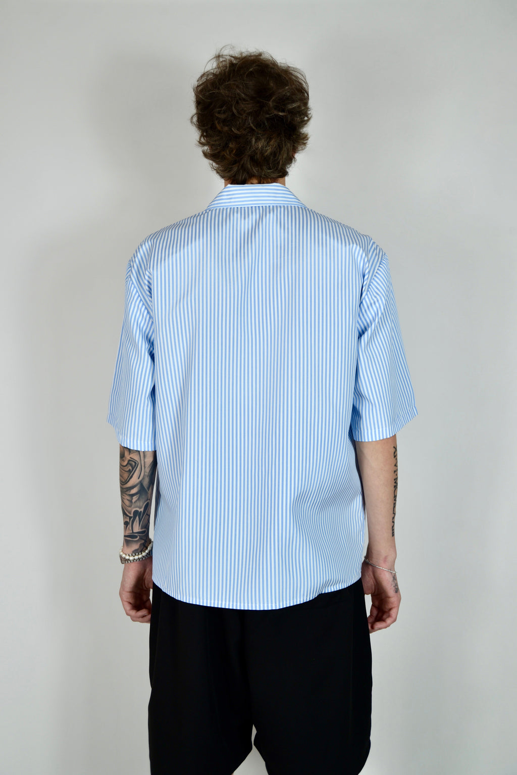 Camicia millerighe celeste