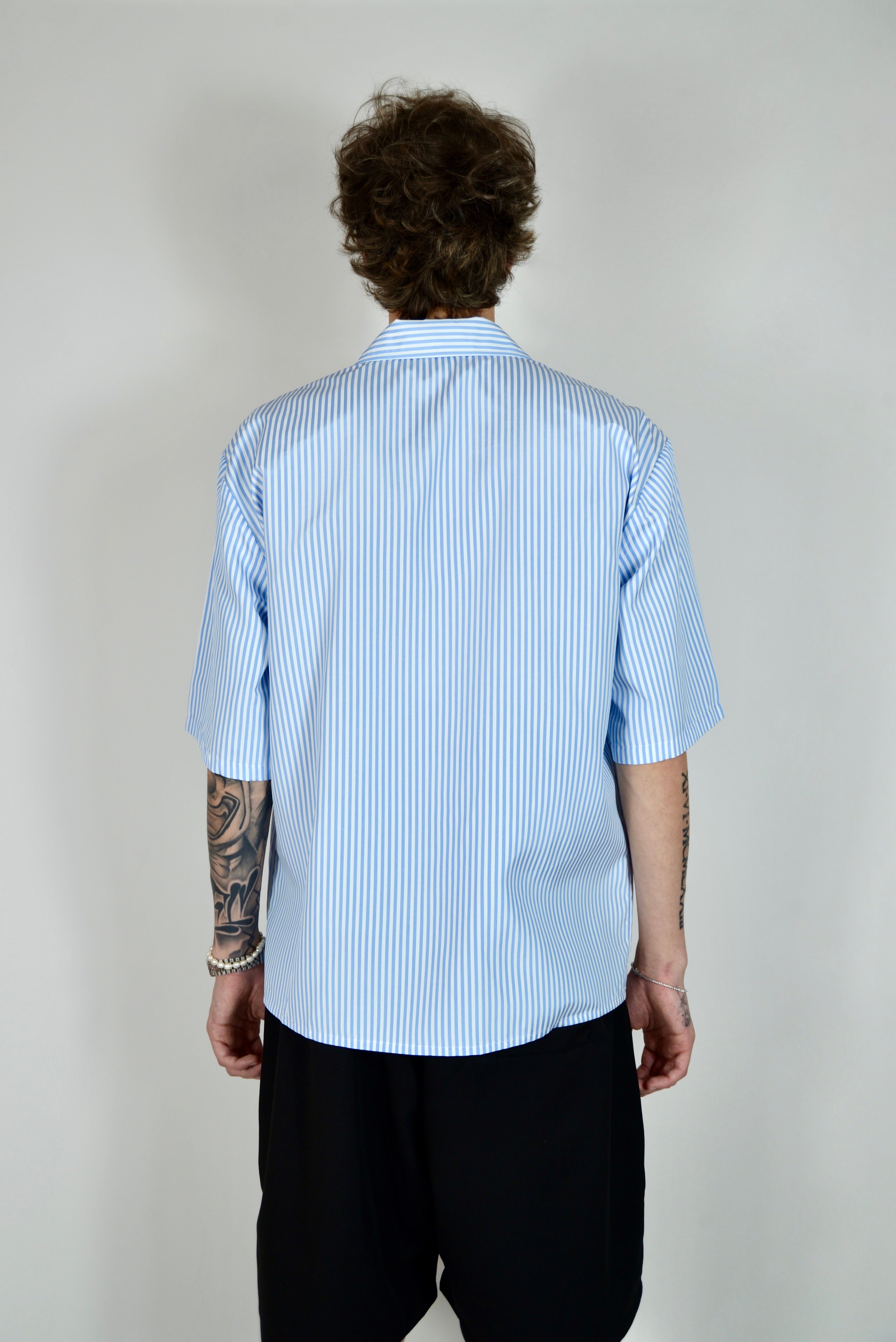 Camicia millerighe celeste
