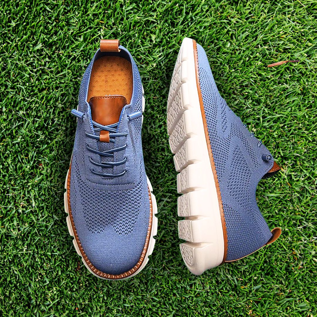 Zapatos Transpirables Ultracomfort en Azul y Blanco