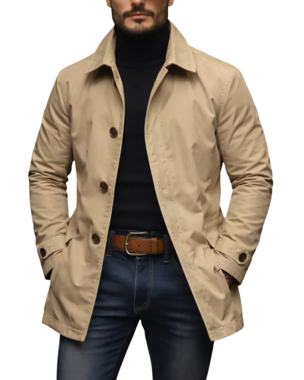 Abrigo tipo trench elegante: elegancia atemporal para cualquier ocasión