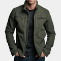 CARLOS™ Chaqueta Vintage con Cremallera – Estilo Retro Sofisticado