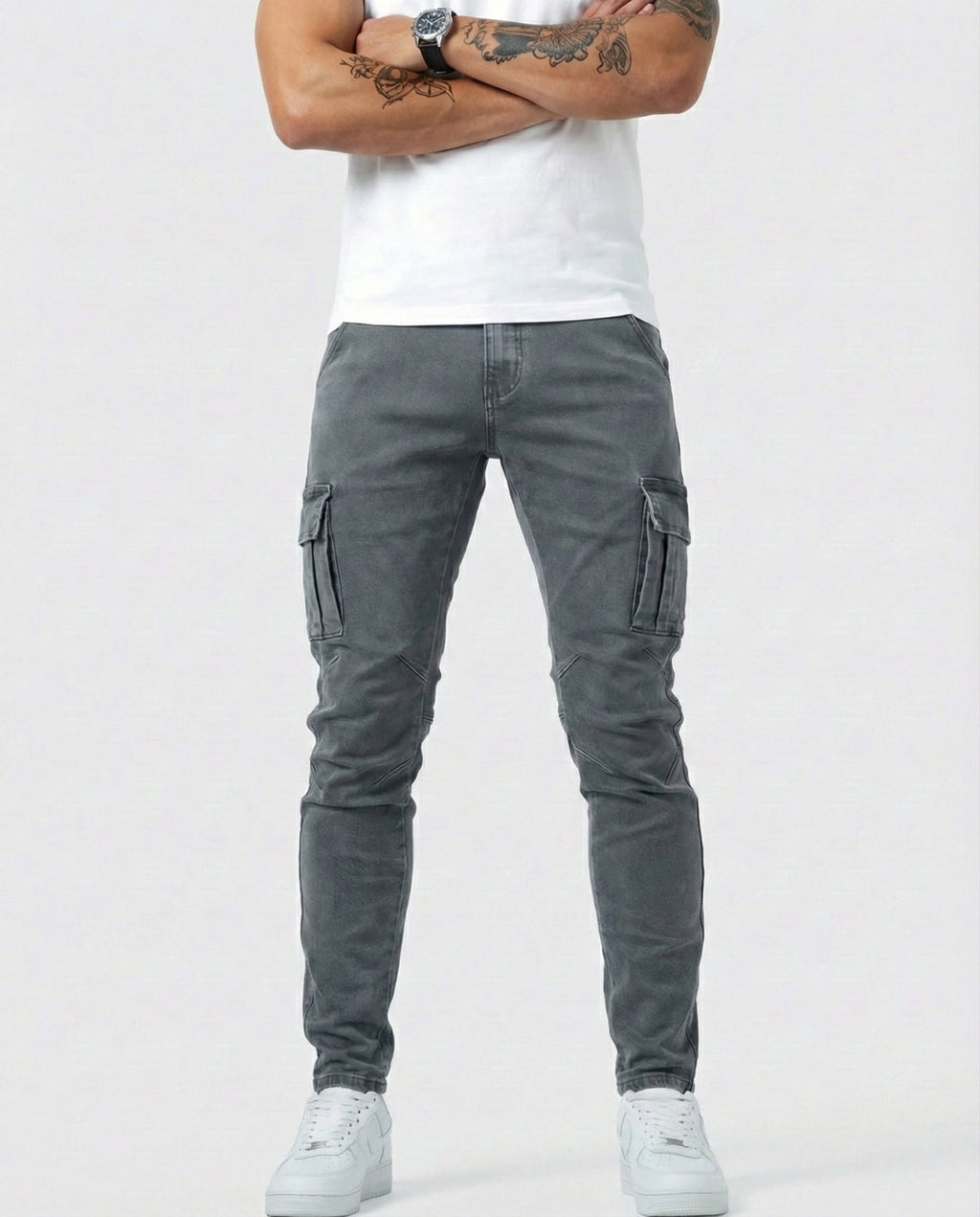 Pantalón Cargo Elástico Azul Marino - Cómodo y Práctico