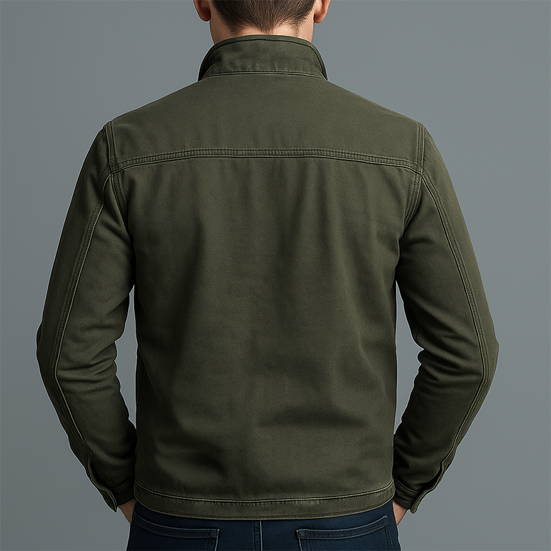 CARLOS™ Chaqueta Vintage con Cremallera – Estilo Retro Sofisticado